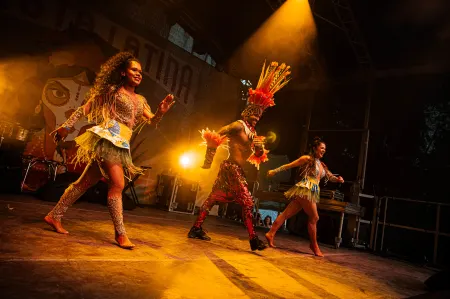Dance show in fiesta latina