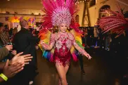 Girl dancing in fiesta latina